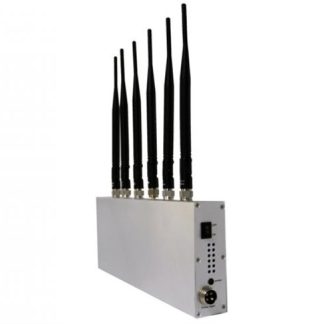 Disturbatore di segnale a 6 bande per interni da tavolo/muro per telefoni cellulari 2G 3G 4G e WiFi/Bluetooth