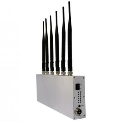 6 Bands Indoor Desktop / Wall-mounted Cell Phone 2G 3G 4G & WiFi / Bluetooth Signal Jammer