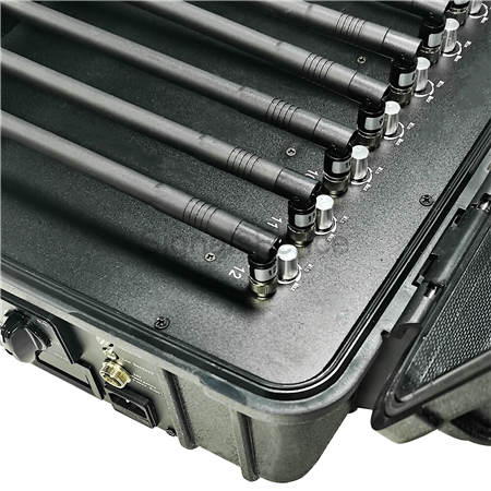 11 Bands Portable Suitcase Type 0-60m Adjustable Cell Phone 2G 3G 4G & WiFi / Bluetooth & GPS & LoJack & Walkie-Talkie & Remote Control Signal Jammer with Built-in Battery - Image 2